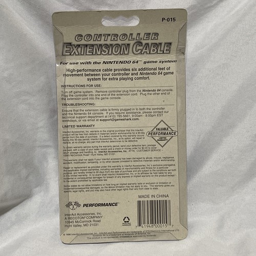 Nintendo 64 Controller Extension Cable - 6 feet - original packaging - Picture 3 of 3