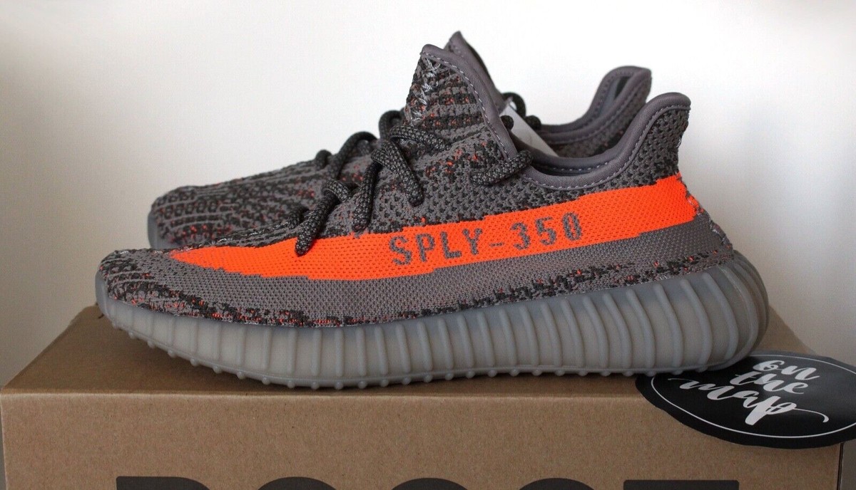 YEEZY BOOST 350 V2 グレー/オレンジ Yeezy boost 350 v2 orange grey | eBay