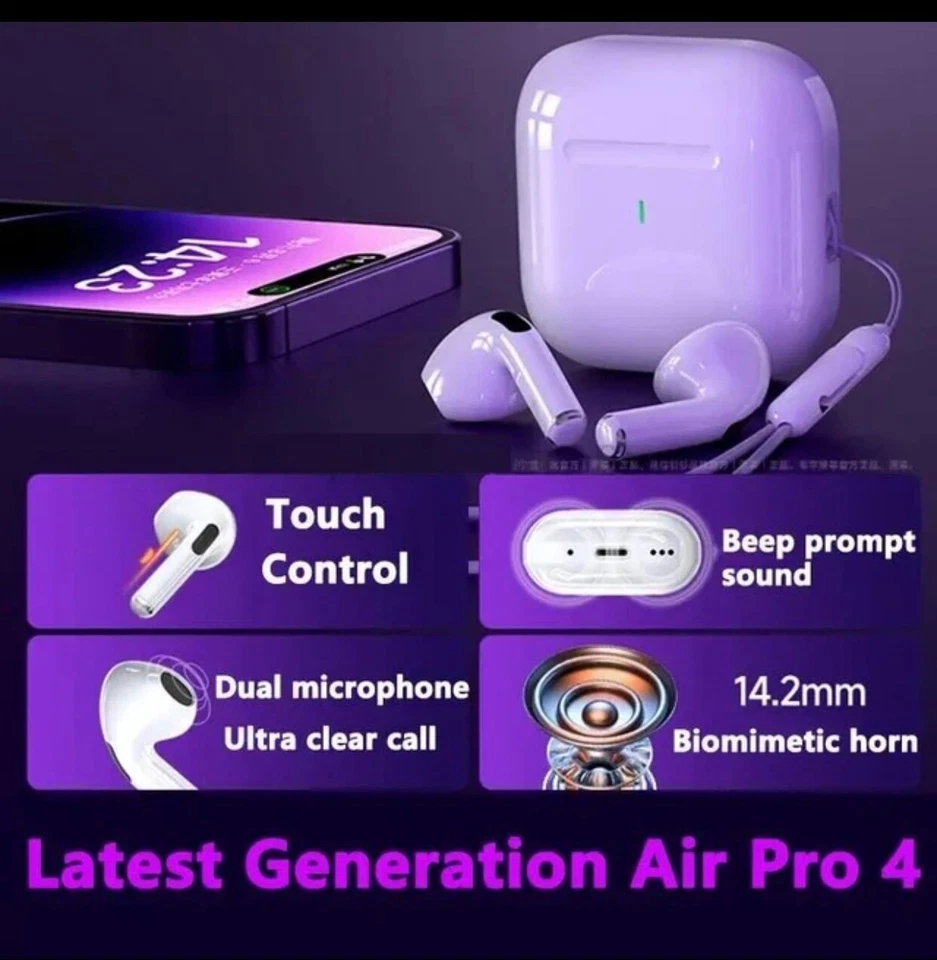 Auriculares Originales Air Pro Diente Azul Diente Azul W 5.3 Auriculares Auriculares Gaming. Foto 4 de 4