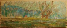 Ukrainian Soviet Oil Painting postimpressionism seascape mountains river meadow
