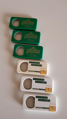 Flaschenöffner Sternquell und Braustolz 6 x  gebraucht 4 x 9 cm