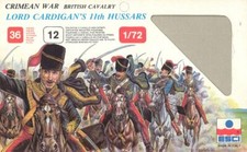 ESCI 1/72nd scale plastic set 220 Crimean War Lord Cardigan's 11th Hussars
