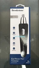 BROOKSTONE Anti Shock Precision Stainless Steel EAR NOSE TRIMMER with LED Light