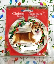 E & S Pets Christmas Ornament Welsh Corgi Dog Personalize with Sharpie