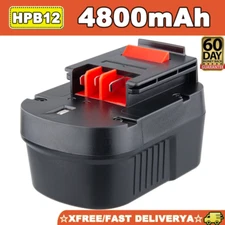 Battery For BLACK & DECKER 12V HPB12 A12 A12EX FS120B FSB12 FS120BX A1712 4.8Ah 