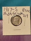 1917-S Mercury SILVER  Dime SCARCE   S MINTMARK  HIGH GRADE CHOICE SILVER DIME