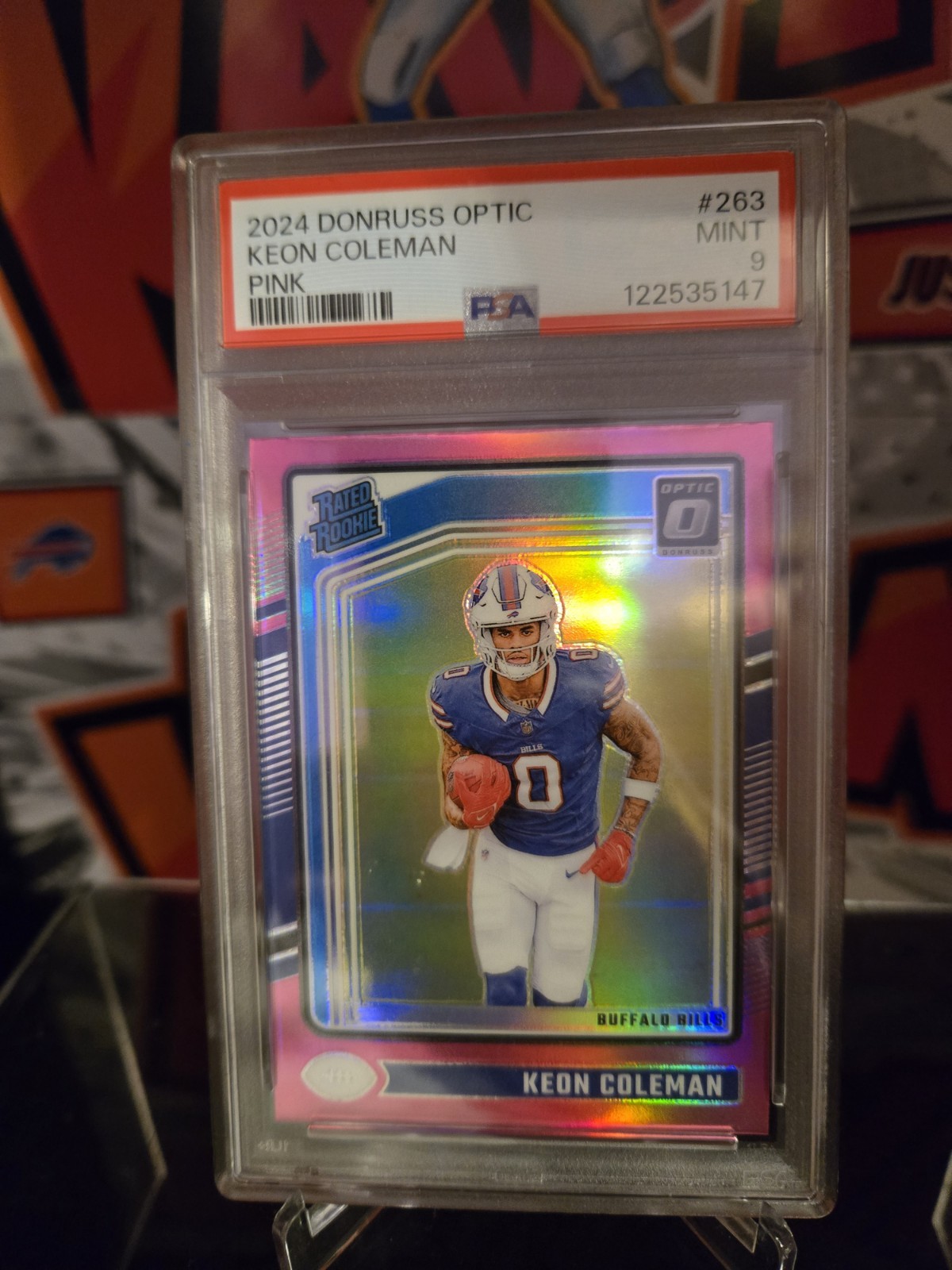 2024 Panini Donruss Optic - Rated Rookie Keon Coleman #263 Pink Prizm (RC)