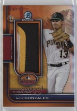 2023 Bowman Chrome 2022 AFL Relics Orange Refractor 21/25 Nick Gonzales b4d