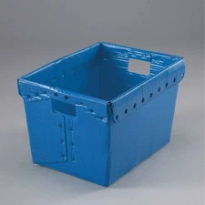 Global Industrial Postal Mail Tote Without Lid Corrugated Plastic Blue
