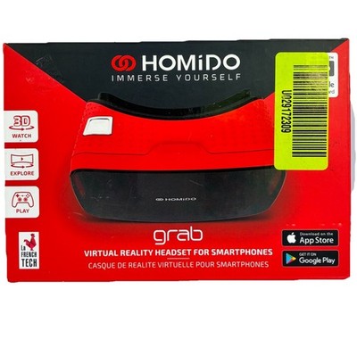 Homido Grab 3D Virtual Reality Headset for Smartphones iOS & Android New in Box