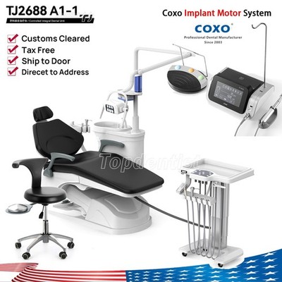 Dental Unit Chair Computer Control DC Motor+Stool /COXO Implant Motor System LED