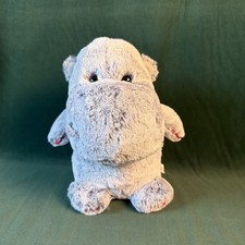 Aurora Gray Hippo Plush Stuffed Animal Gray Soft Cute Plump Kid Toy Huggable 9
