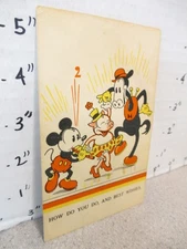 DISNEY 1936 MICKEY MOUSE foreign postcard cartoon comic Horace Horsecollar pig