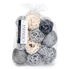 Decorative Balls Bag Bowl Filler Home Decor (Silver)