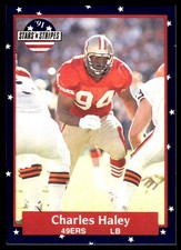 Charles Haley 1991 Fleer Stars 'n Stripes #106 49ers NFL READ FREE SHIPPING