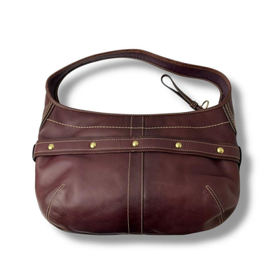 COACH 11261 Ergo Soho Hampton Brown Leather Shoulder Handbag Y2K