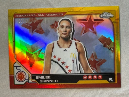 2025 Topps Chrome McDonald's All-American Gold Refractor Emilee Skinner /50 #73