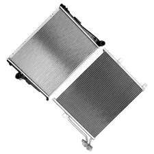 Aluminum Radiator & AC Condenser Cooling Kit For 01-05 BMW 325Ci