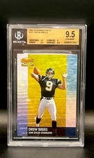 Drew Brees 2001 Bowman’s Best #121 RC BGS 9.5 #/1499 HOF ROOKIE FOOTBALL CARD!. rookie card picture