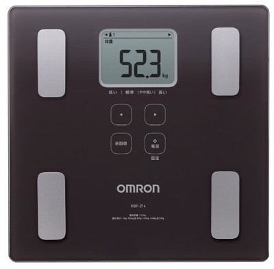 OMRON Body Composition Meter Brown HBF-214-BW Weight Scale Japan NEW 192570