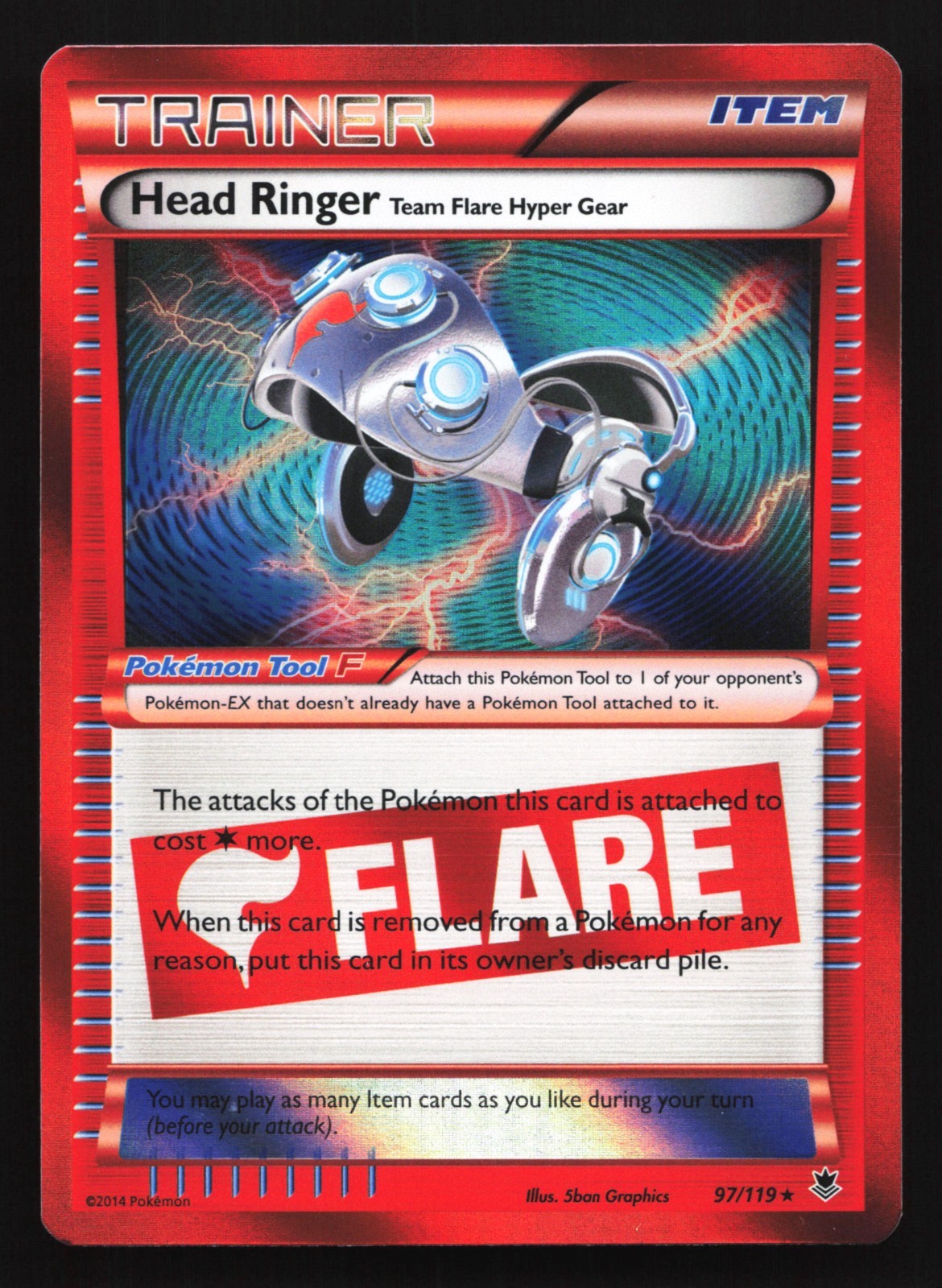 Pokemon Head Ringer (Team Flare) 97/119 Phantom Forces Holo Rare LP