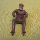 Vintage Hot Wheels RRRumblers Red Line Era Brown Rider Figure W/ Green Goggles