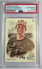 2019 Topps Allen & Ginter Travis Pastrana NASCAR Signed Auto Card #184 PSA DNA