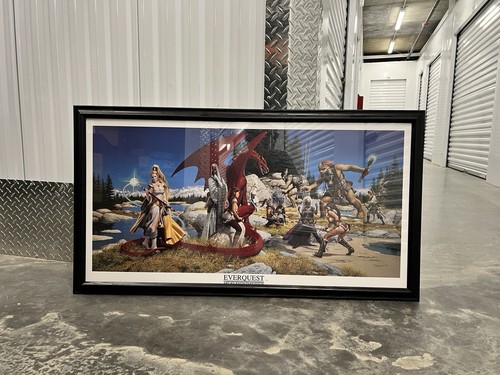 Original Run EverQuest Keith Parkinson Framed Poster 1998 Sony Entertainment