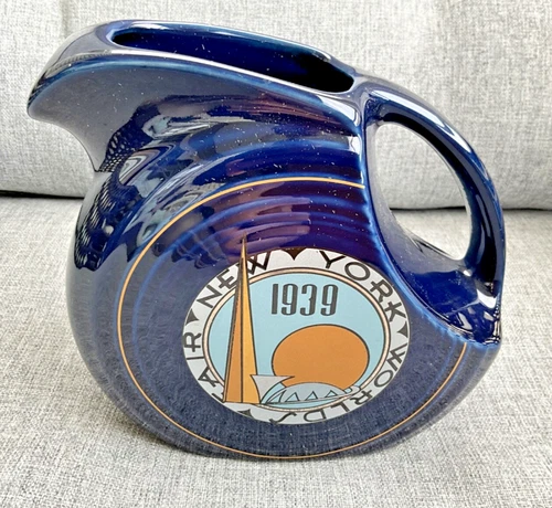 Fiesta Juice Pitcher Cobalt HLCCA “1939 World’s Fair/Golden Gate Expo” HLC 2007