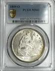 1859-O Seated Liberty Dollar $1 - PCGS MS61 - Flashy Lustrous Uncirculated Coin