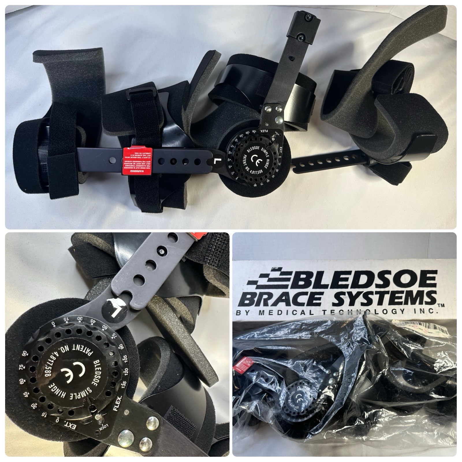 Bledsoe Brace Systems Arm Elbow Brace Left Black Lwr 8.5-12.5 Upr 7-11.5 Large