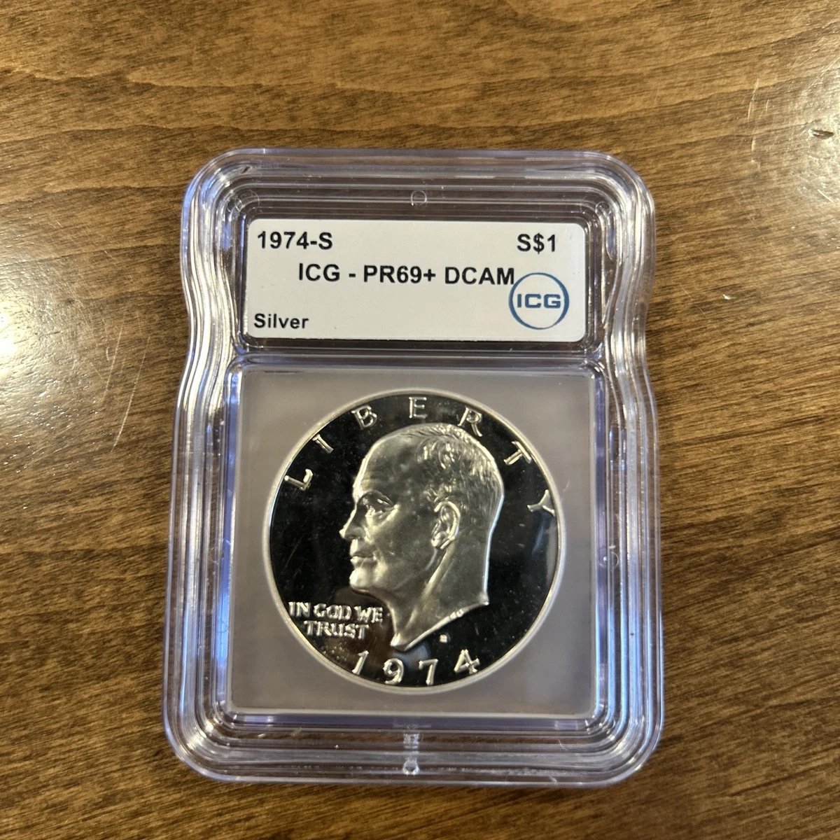 PCGS Certified PR 69 Graded 1974 Eisenhower Dollars (1971-1978