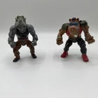 Vintage TMNT Bebop + Rocksteady Teenage Mutant Ninja Turtles Lot 1988 Playmates