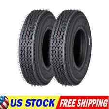 2 pc 6Ply 4.8-8 Trailer Tire Heavy Duty 4.80-8 4.80x8 4.8x8 Replacement Tubeless