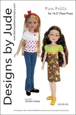 Fun Frills Doll Clothes Sewing Pattern for 14.5" Flexi Pose Dolls Tonner