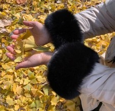 New Genuine Fox Fur Sleeve Covers/ Muffs/ Fur Scarf Women Jacket Sleeve Covers
