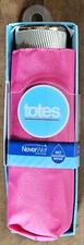 NWT Totes 08407 Magenta 38" Coverage Never Wet Umbrella in Original Packaging