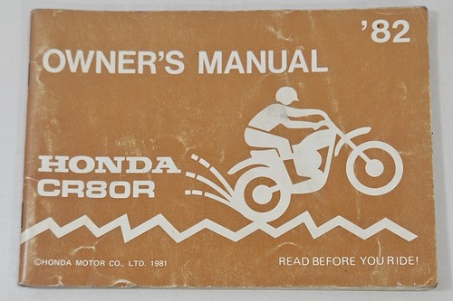 1982 Genuine Honda CR80R Factory Owners Manual Guide Book 82 CR 80 R OEM 31GC400