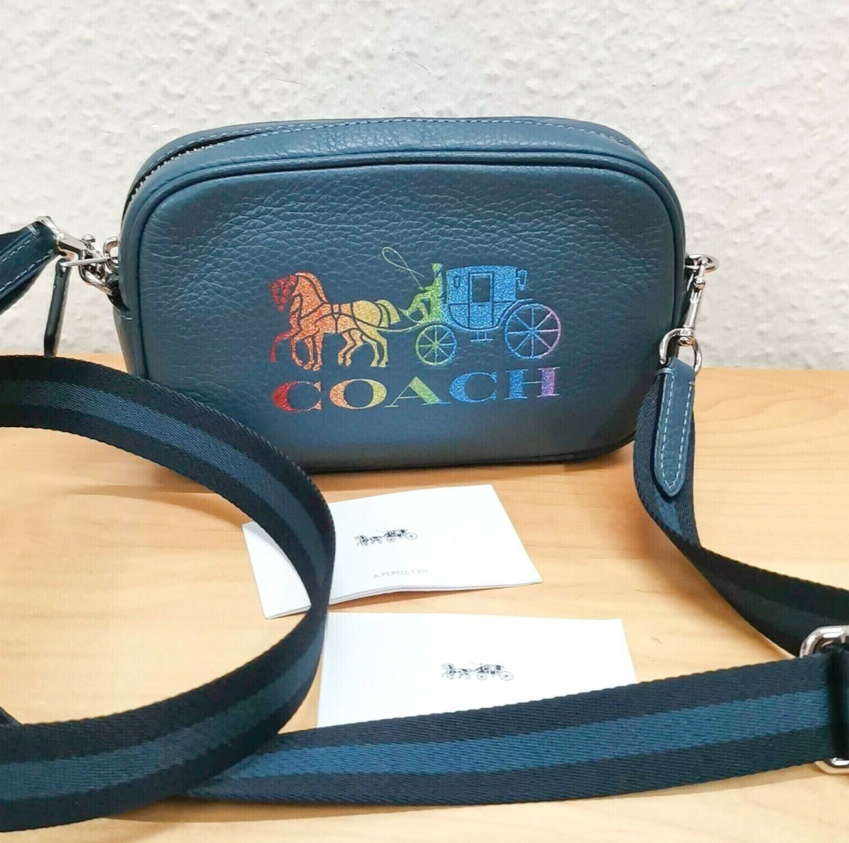Coach Jes Convertible Belt Crossbody Bag Waist Pack Rainbow