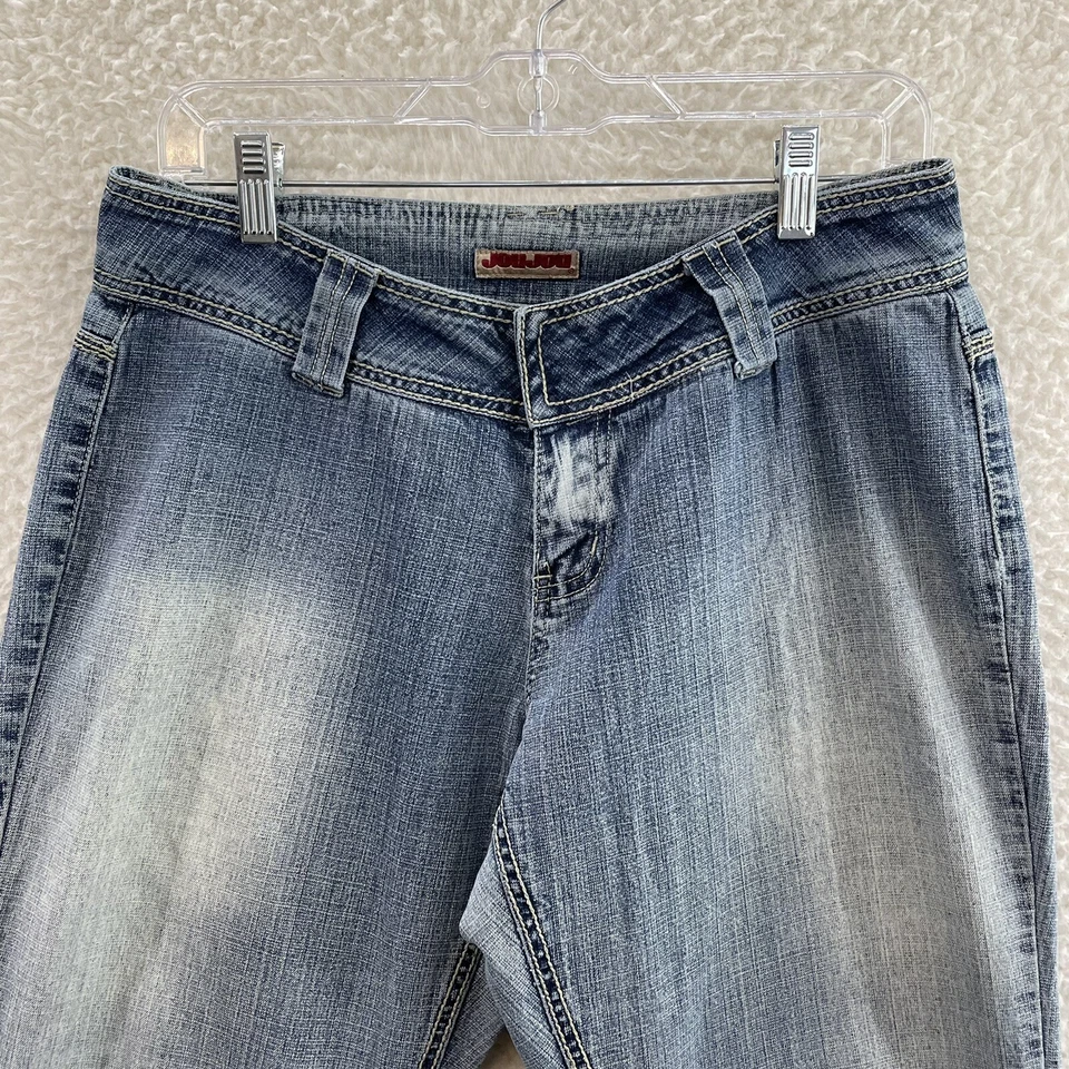 Y2K 复古牛仔裤 9 10 29 Burnout 无口袋靴型喇叭低中腰 — 第 3/4 张图片