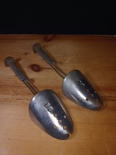 VINTAGE ANTIQUE EKCO Hammered Metal ADJUSTABLE SHOE STRETCHER SHAPERS - 1 PAIR