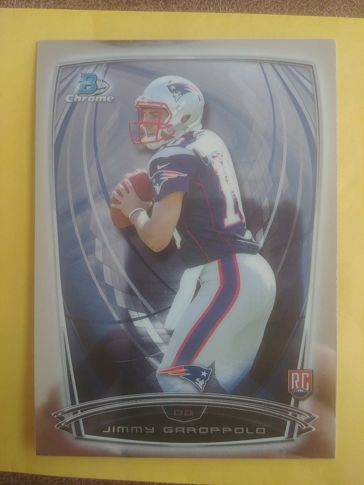 2014 Jimmy Garoppolo Bowman. Chrome Rookie Card# 175 New England Patriots