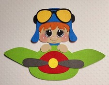 Just Plane Cute Boy Red Hair. Scrapbook, Card Making Paper Piecing