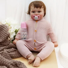 24 Inch Reborn Toddler Girl Doll Maddie Soft Vinyl Newborn Dolls Handmade Gifts