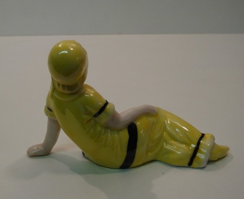 Figurine Bathing Beauty Sexy Art Deco-German Style Art Nouveau Style Porcelain - Picture 4 of 5
