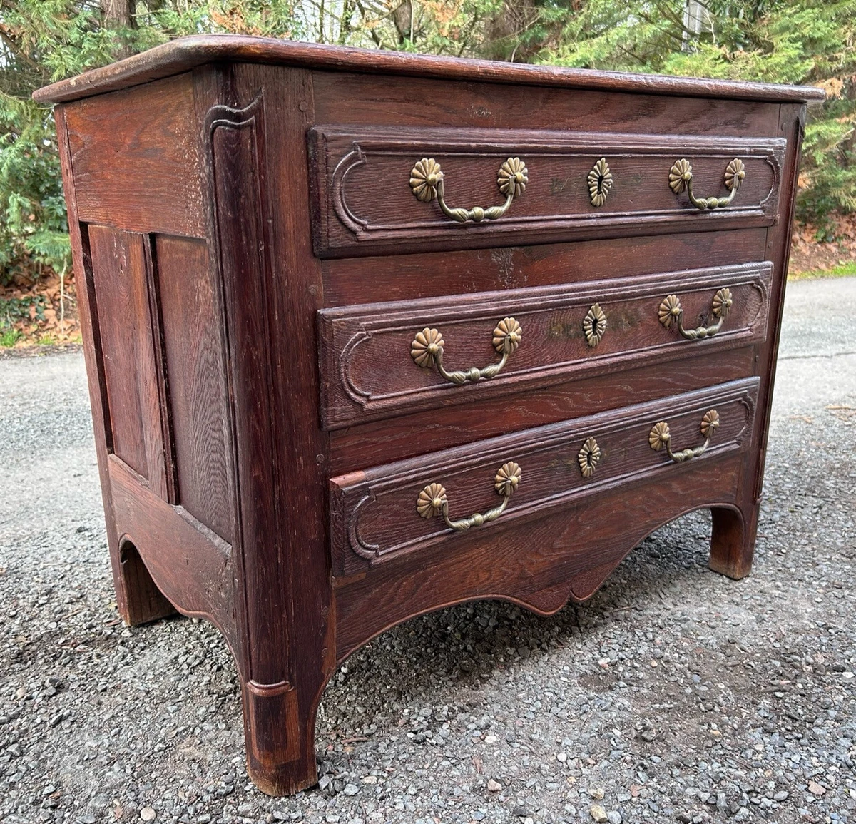 Commode plateau en chêne, 3 tiroirs, SERRENA Commode plateau en chêne, 3 tiroirs, SERRENA
