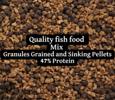 200g Quality fish food Mix Sinking Pellets and Granules Grained protein 47 