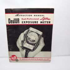 Vintage DeJUR Dual Professional Lifetime Exposure Meter 1952 Instruction Manual