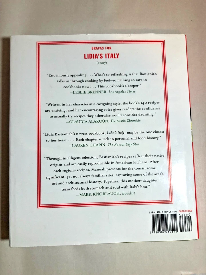 Signed LIDIA COOKS FROM THE HEART OF ITALY Cookbook Foto 4 de 4