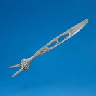 Sterling GORHAM Cocktail Oyster Fork AESTHETIC no.35 pierced scroll handle $48ea